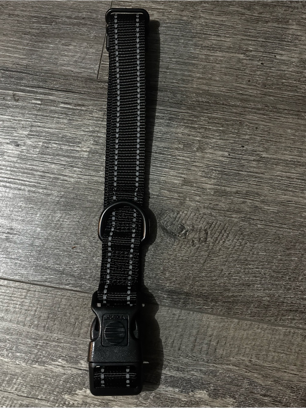 pet dog black clip up collar large
